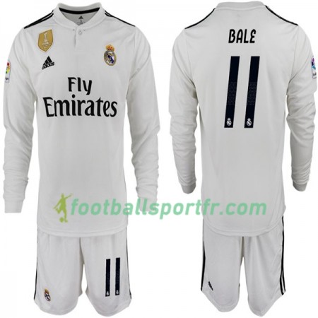 Tenue Real Madrid BALE 11 Enfant Domicile 2018-2019 Maillot de Foot ML